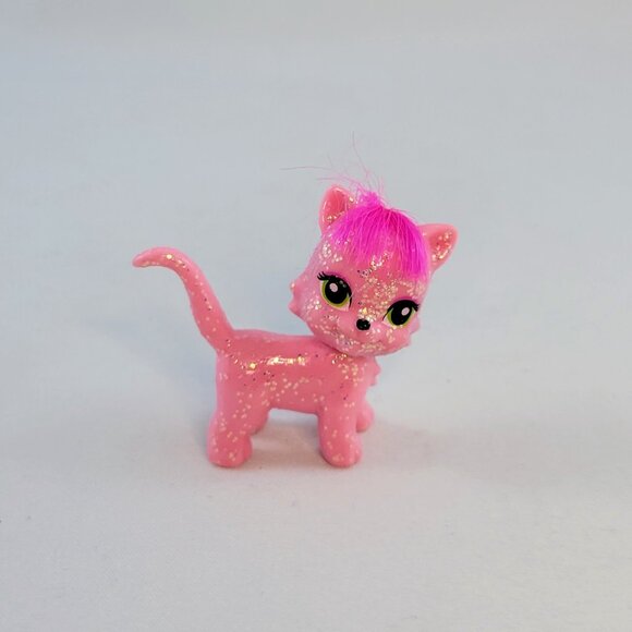 Polly Pocket Glitter Cat Dog Pink Purple Hair Animals Toy Figurine - Picture 5 of 15